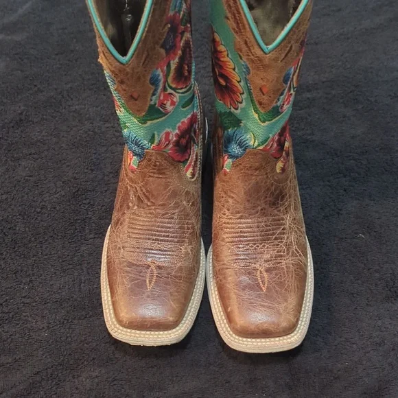 Ariat Circuit Champion Floral Square Toe Cowboy Boots - Picture 6 of 11